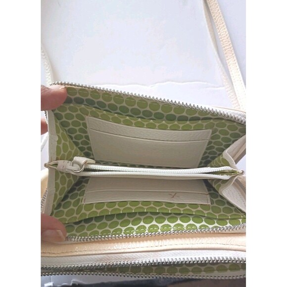 BRIGHTON Crossbody Leather Shoulder Bag Beige Fish Sea Coastal Mini Bag Vintage - Picture 6 of 10